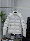 Moncler Maya Hooded Puffer Jacket - White