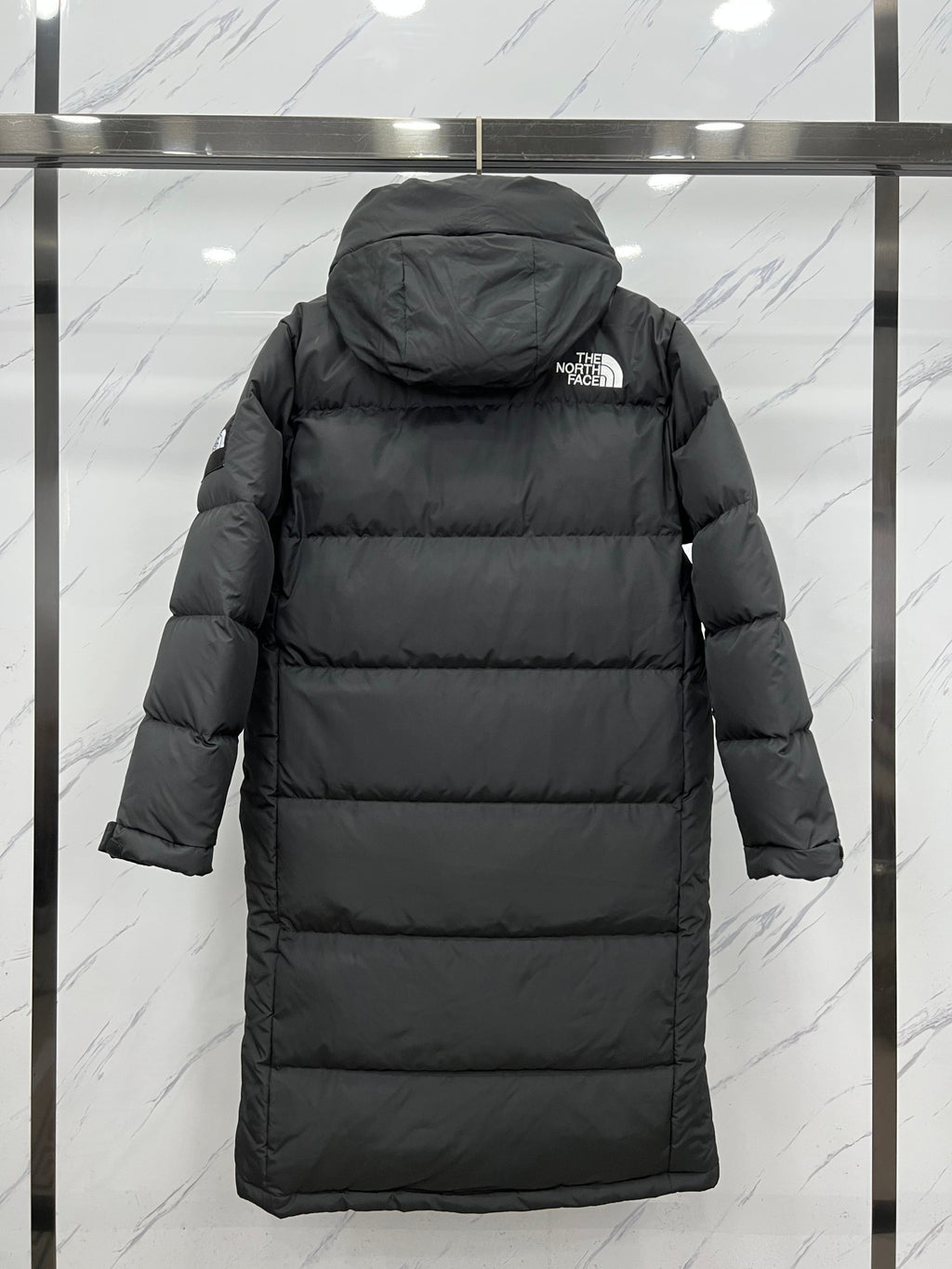 The North Face Unisex Long Hooded Puffer Coat - Black