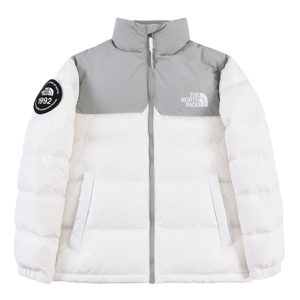 The North Face 1992 Stand-Collar Puffer Jacket - White & Gray