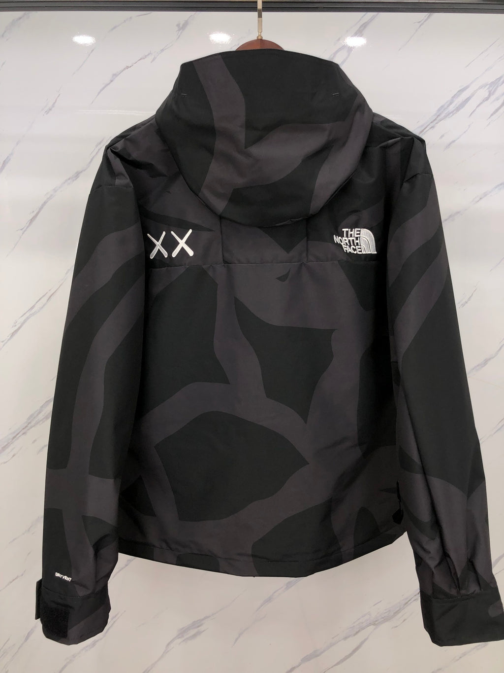 The North Face x KAWS Abstract-Print Hooded Jacket - Black & Gray
