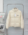 MLB New York Yankees Large Back-Logo Puffer Jacket - Cream