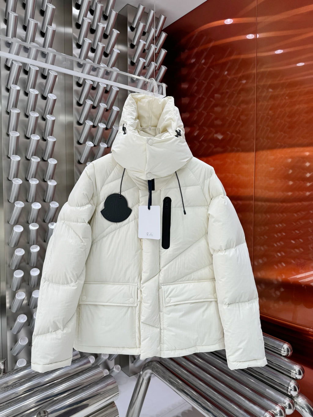 Moncler Genius Hooded Quilted Puffer Jacket - Cream
