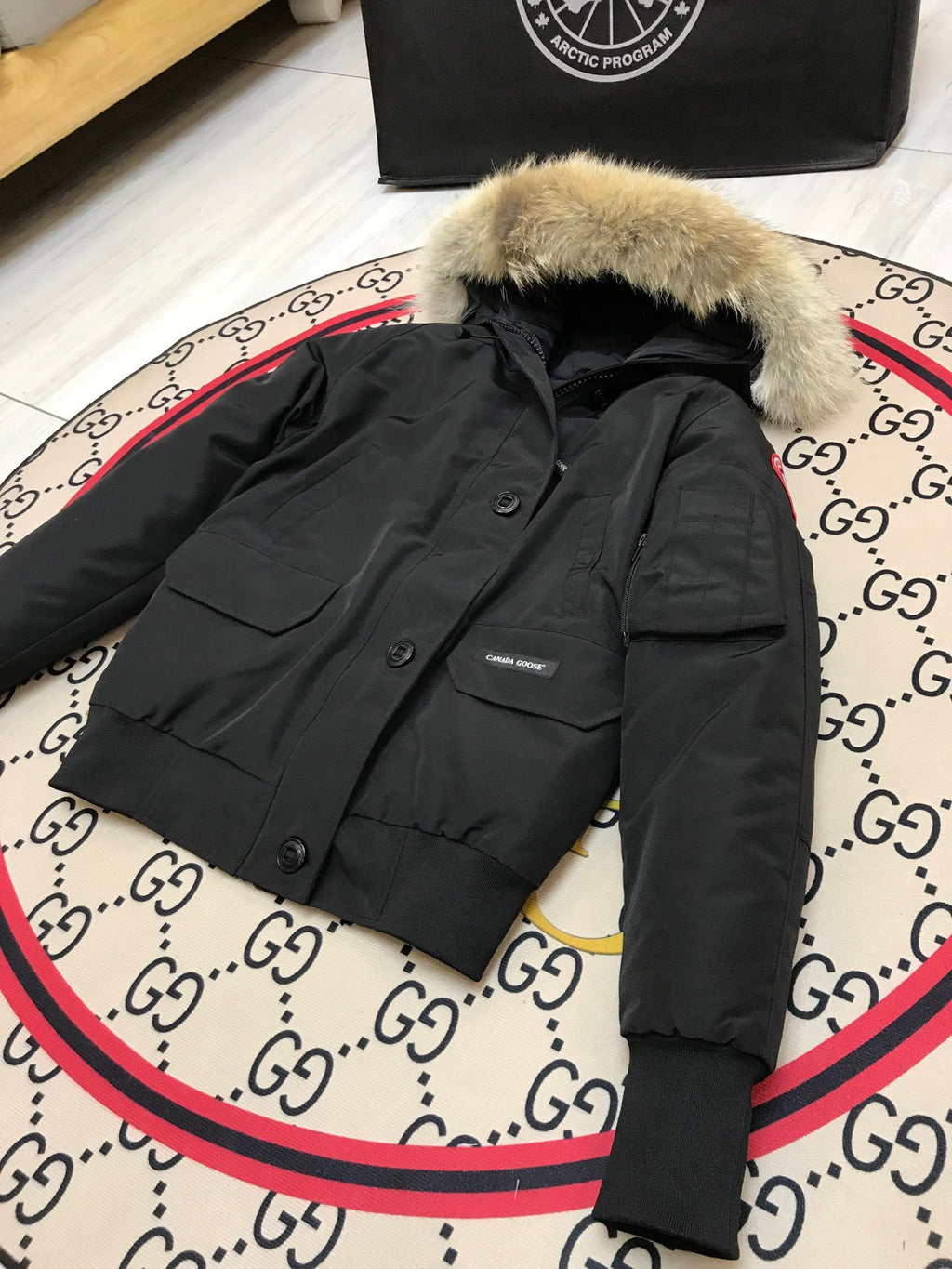 Canada Goose Women's Hooded Bomber Jacket - Black