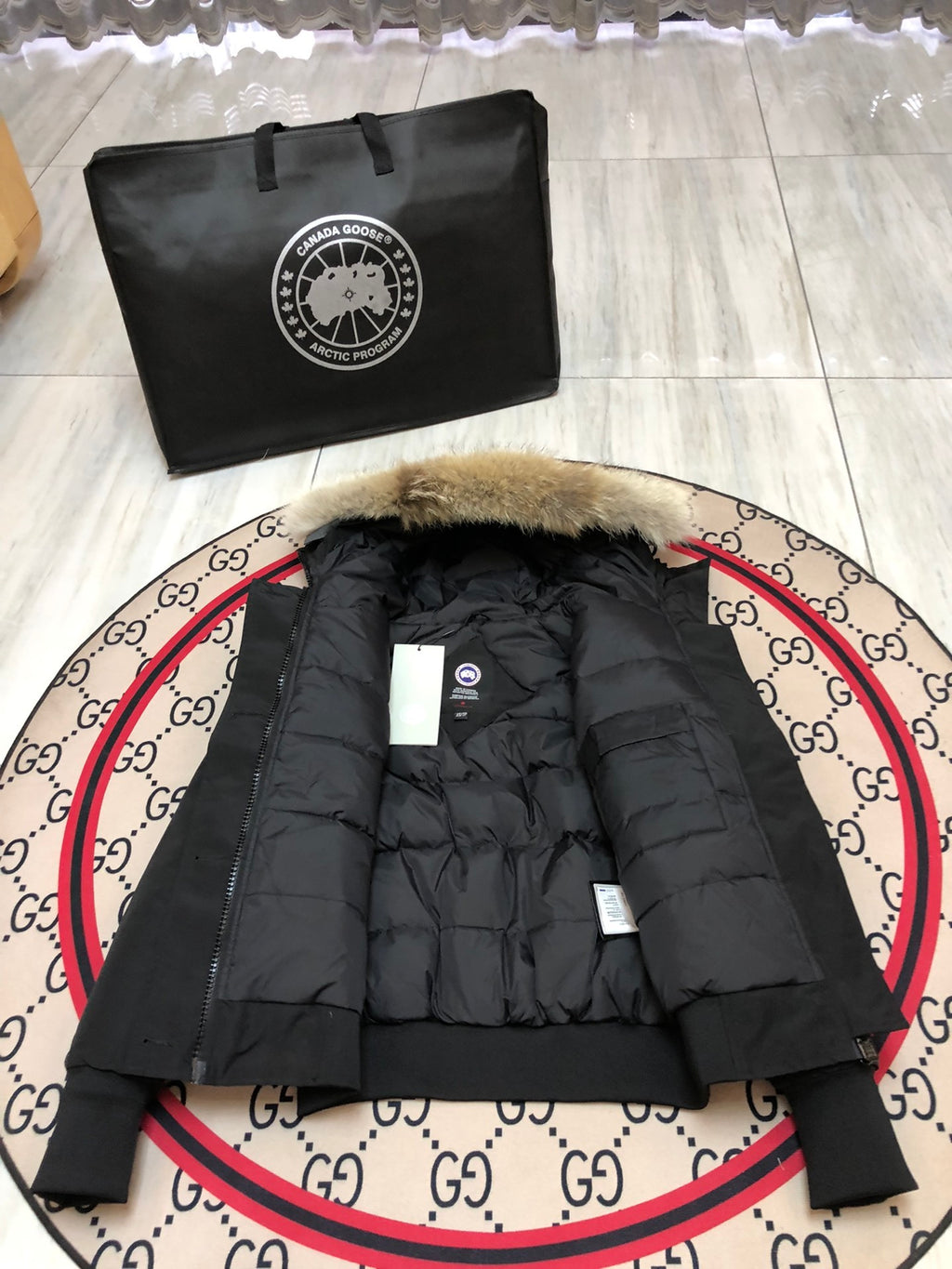 Canada Goose Women's Hooded Bomber Jacket - Black