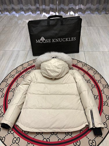 Moose Knuckles Men's Short Hooded Parka - Cream