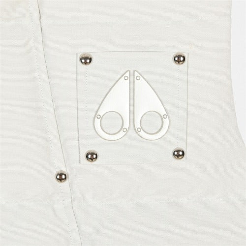 Moose Knuckles Studded Metal-Logo Stand-Collar Puffer Vest - White