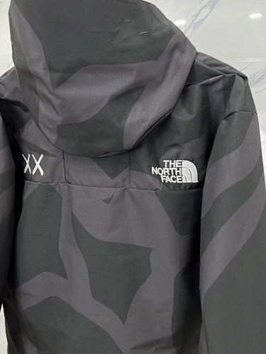 The North Face x KAWS Abstract-Print Hooded Jacket - Black & Gray