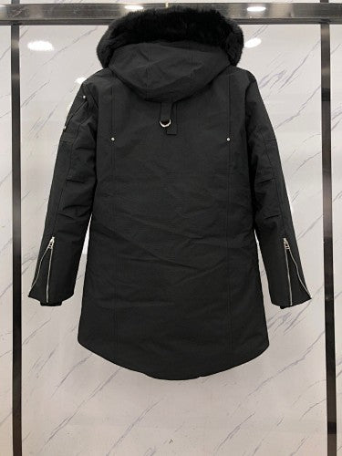 Moose Knuckles Men's Long Hooded Parka - Black
