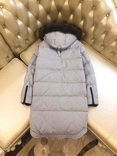 Moose Knuckles Long Hooded Parka - Light Gray