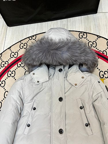 Moose Knuckles Women's Hooded Parka - Light Gray