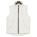 Moose Knuckles Studded Metal-Logo Stand-Collar Puffer Vest - White