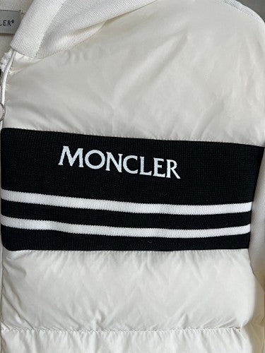 Moncler Hooded Knit-Panel Hybrid Jacket