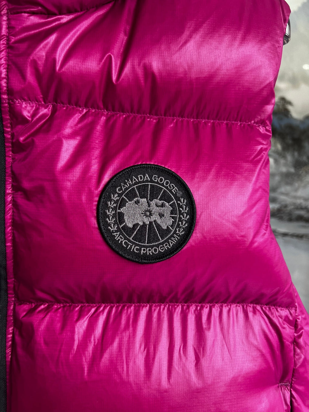 Canada Goose Cypress Black Disc Puffer Vest - Fuchsia