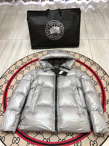 Canada Goose Crofton 2252 Hooded Puffer Jacket - Silver