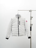 Canada Goose Lodge Stand-Collar Puffer Jacket - White