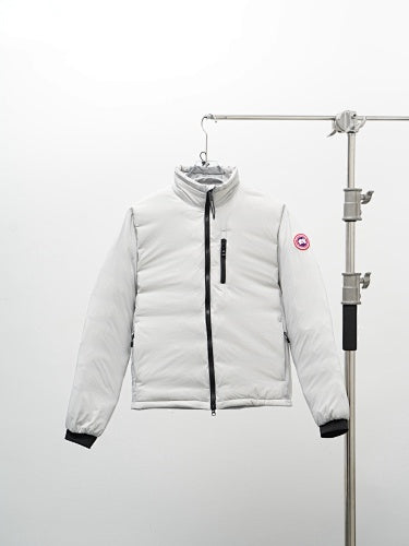 Canada Goose Lodge Stand-Collar Puffer Jacket - White