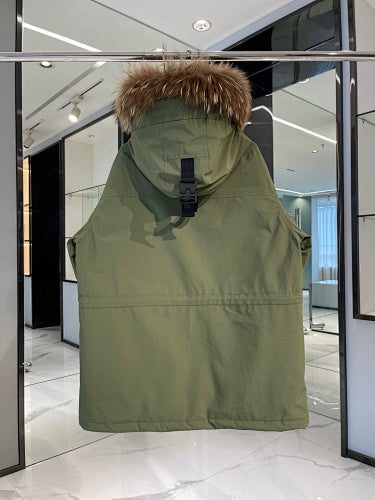 MLB New York Yankees Unisex Hooded Parka - Olive Green