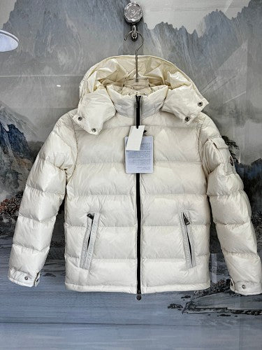 Moncler Kids' Hooded Quilted Puffer Jacket - Cream White