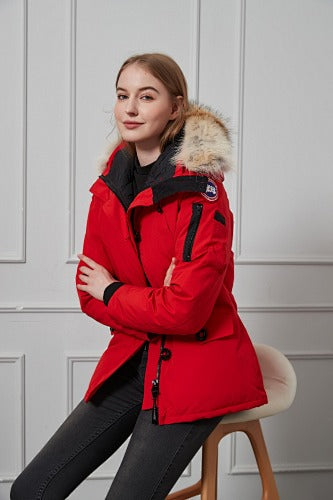 Canada Goose Women's Hooded Parka - Red
