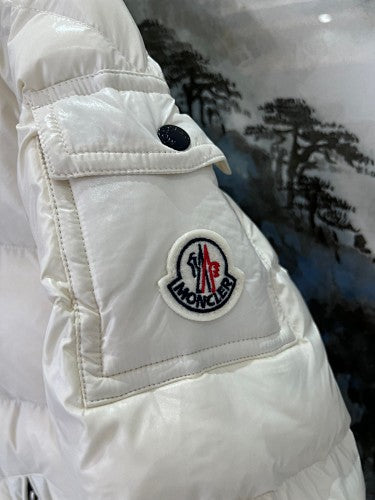 Moncler Kids' Hooded Quilted Puffer Jacket - Cream White