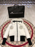 Moose Knuckles Women's Pom-Pom Hooded Bomber Jacket - White