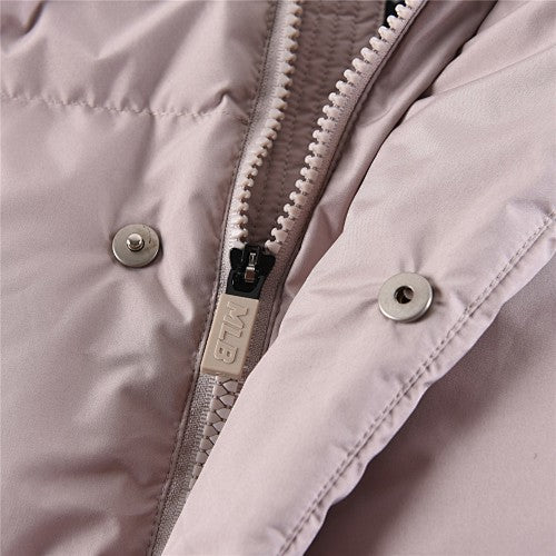 MLB New York Yankees Unisex Stand-Collar Puffer Jacket - Dusty Pink