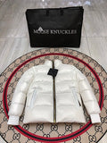 Moose Knuckles Unisex Glossy Stand-Collar Puffer Jacket - White