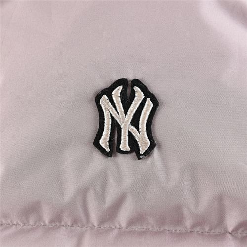 MLB New York Yankees Unisex Stand-Collar Puffer Jacket - Dusty Pink