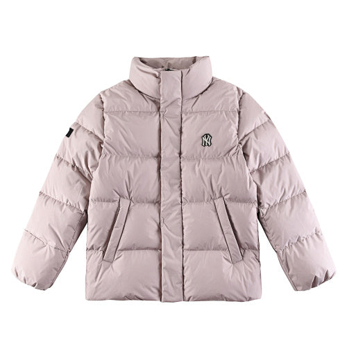 MLB New York Yankees Unisex Stand-Collar Puffer Jacket - Dusty Pink
