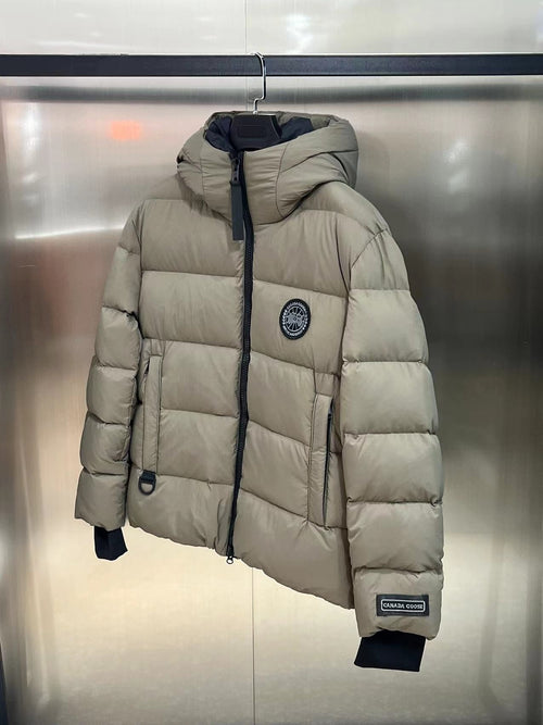 Canada Goose Black Badge Hooded Puffer Jacket - Khaki