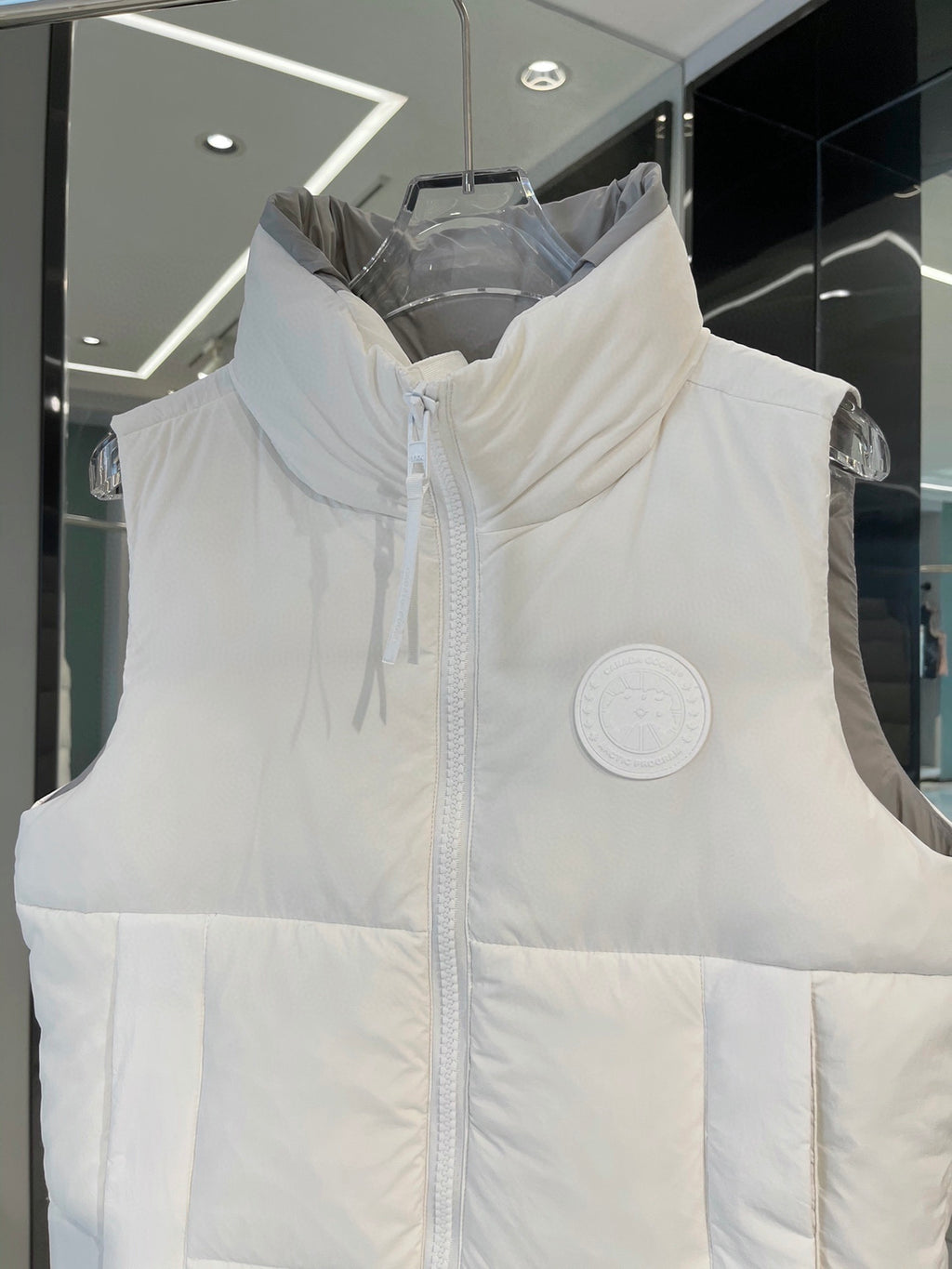 Canada Goose Tonal Logo Puffer Vest - White