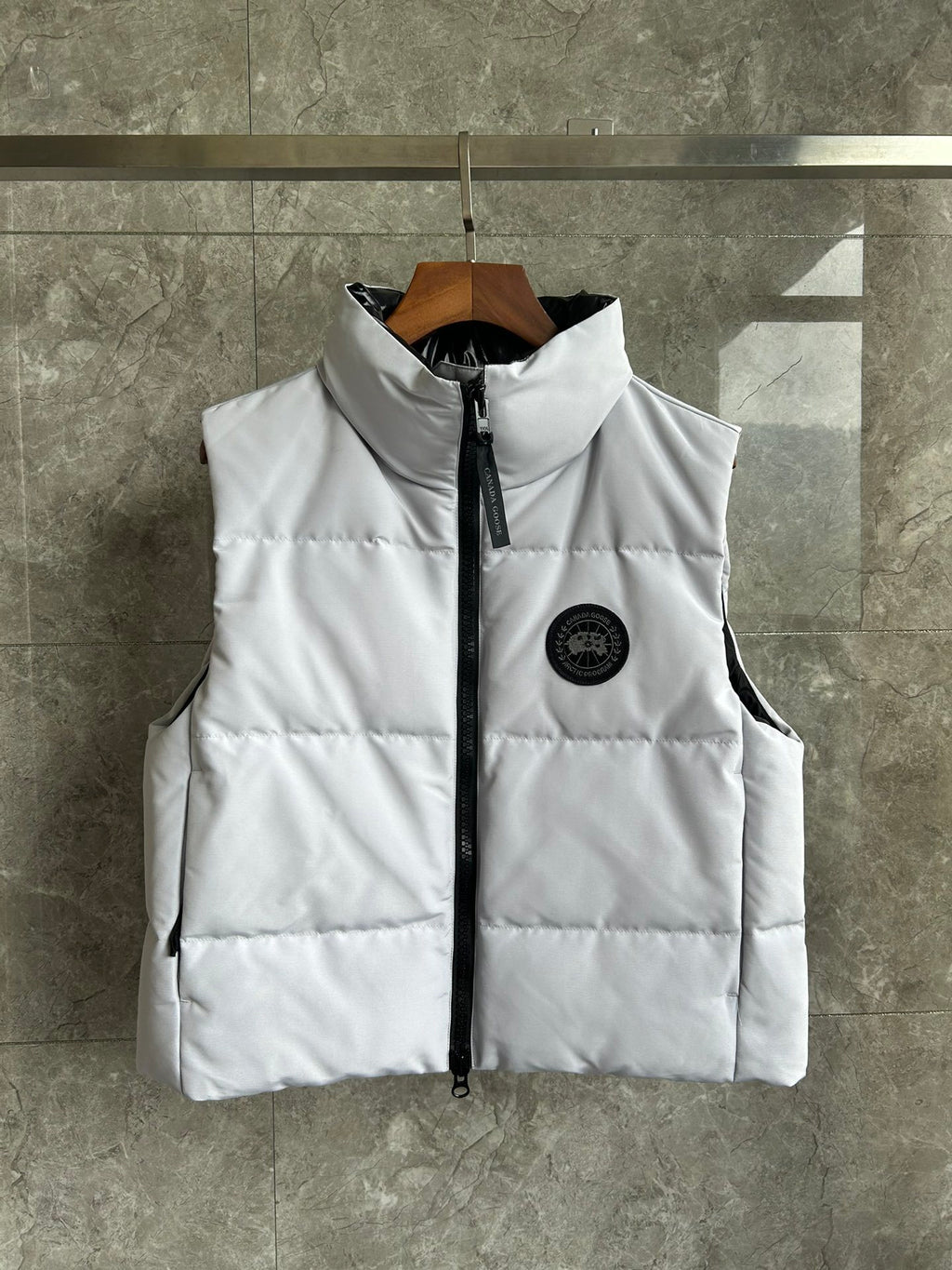 Canada Goose Grandview Black Label Cropped Puffer Vest - White