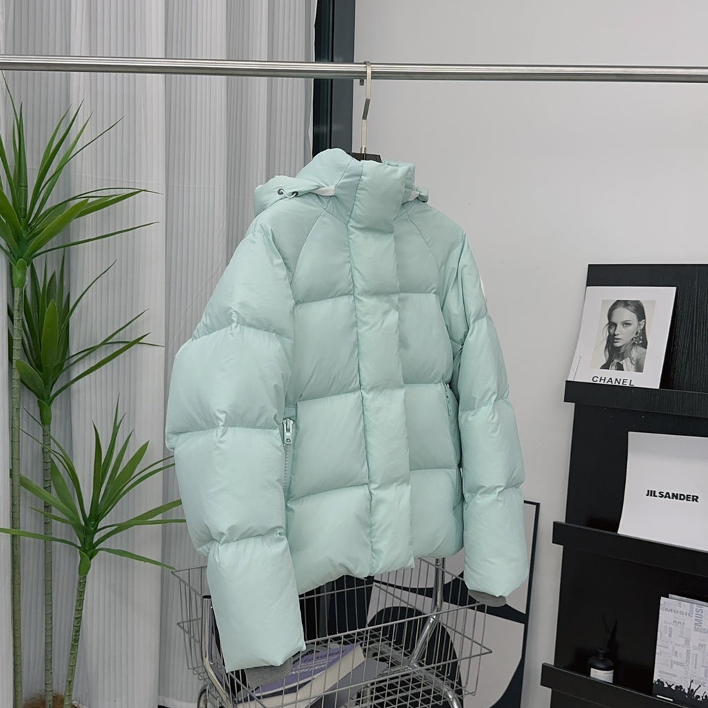 Canada Goose White Badge Hooded Puffer Jacket - Mint Green
