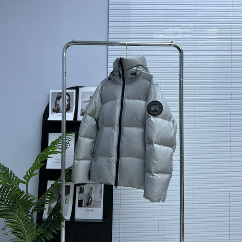 Canada Goose Crofton Hooded Puffer Jacket - Silver