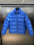Dior Monogram Stand-Collar Puffer Jacket - Blue