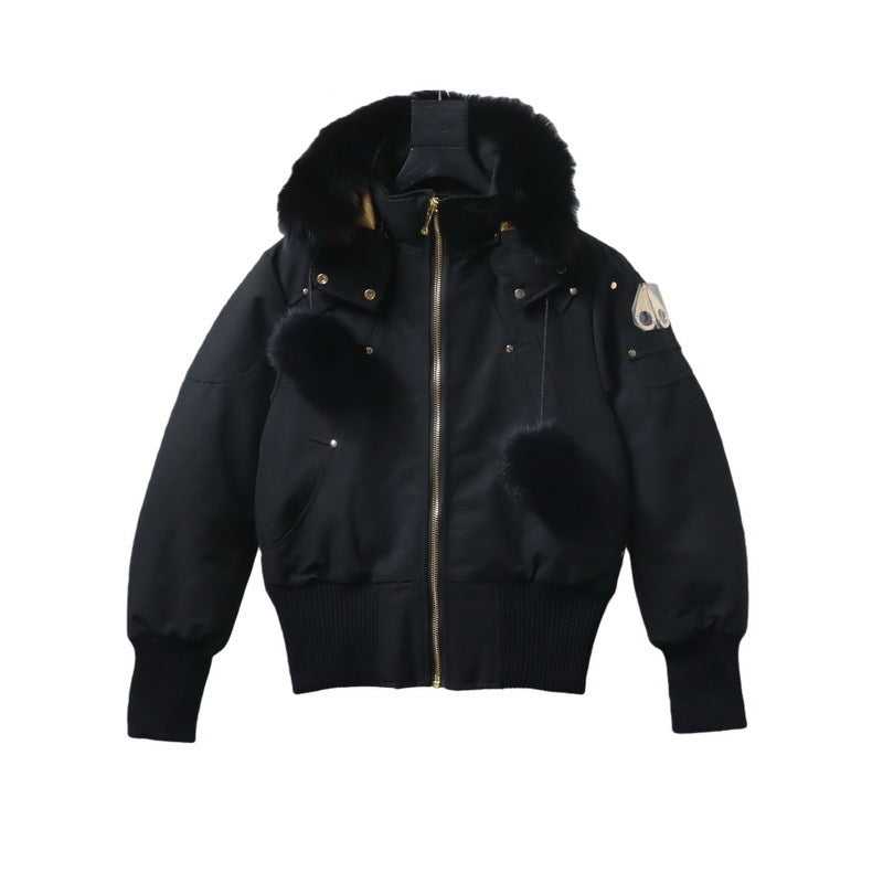 Moose Knuckles Gold Debbie Bomber 03 Down Jacket - Black