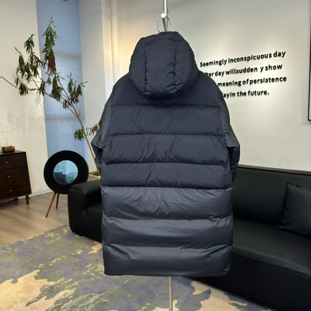 Moncler Bosona Long Hooded Puffer Coat - Black
