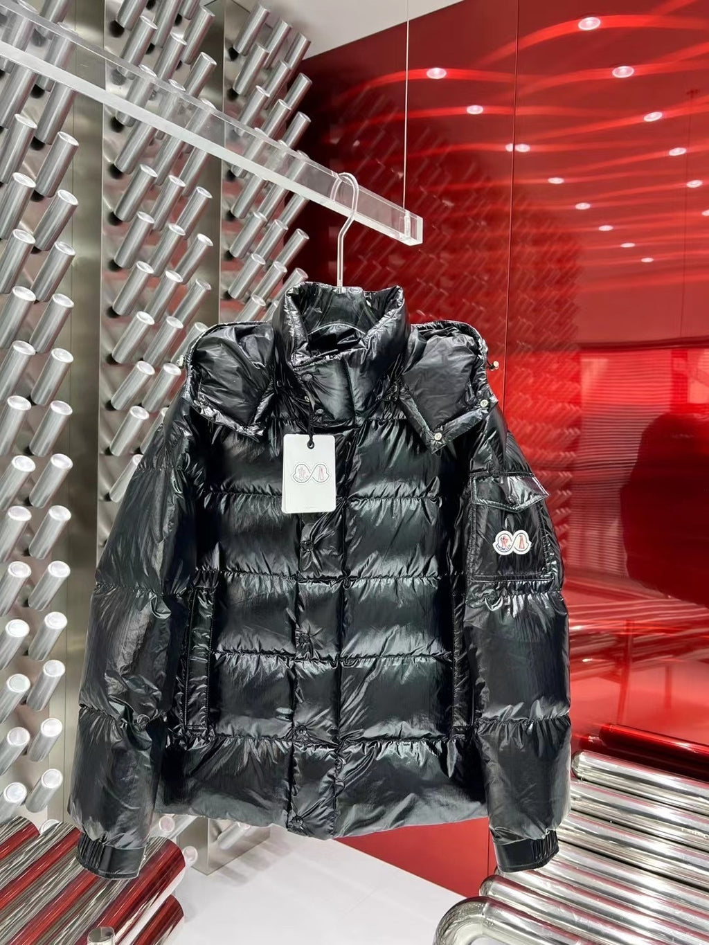 Moncler 70th Anniversary Hooded Puffer Jacket - Black