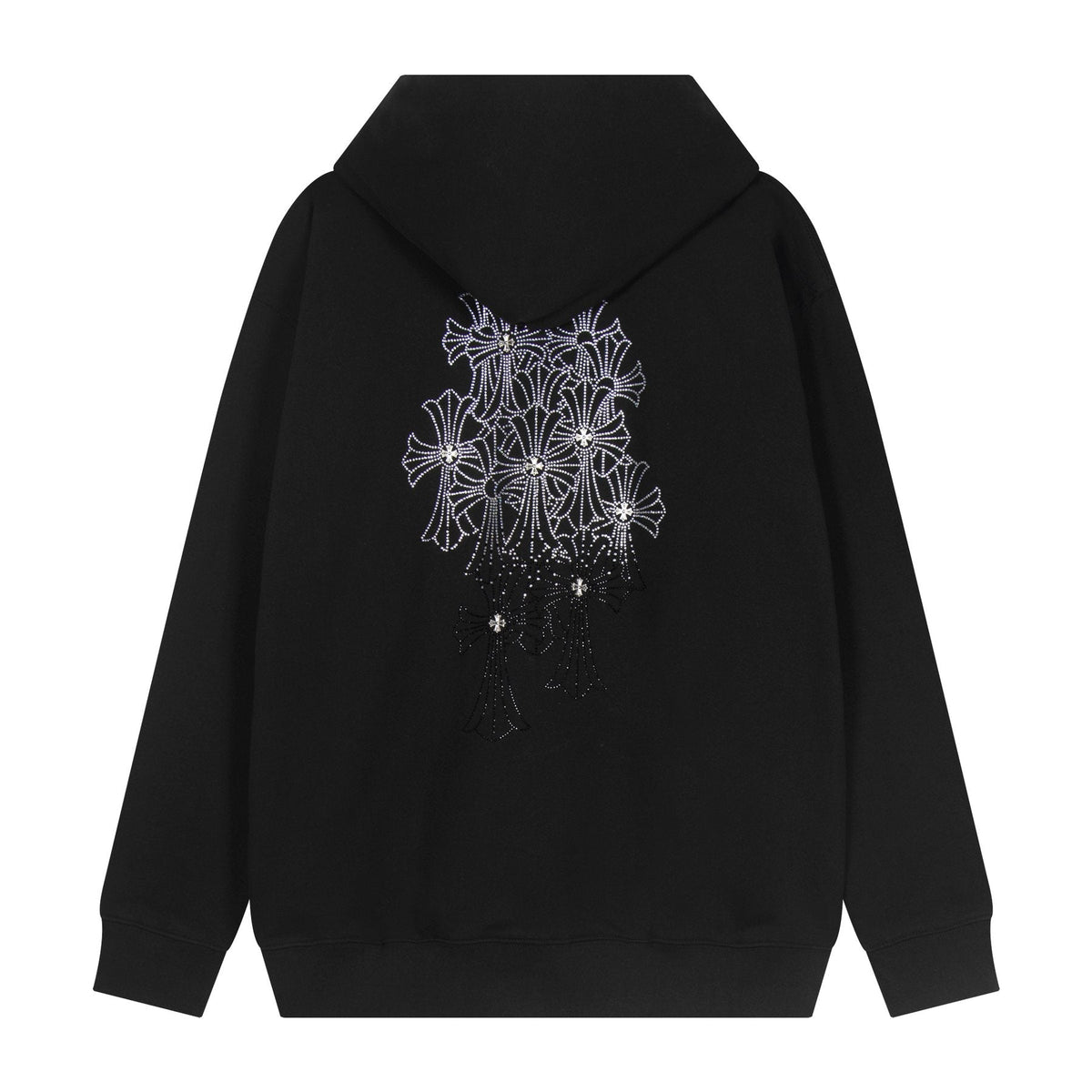 Chrome Hearts Floral Cross Graphic Full-Zip Hoodie