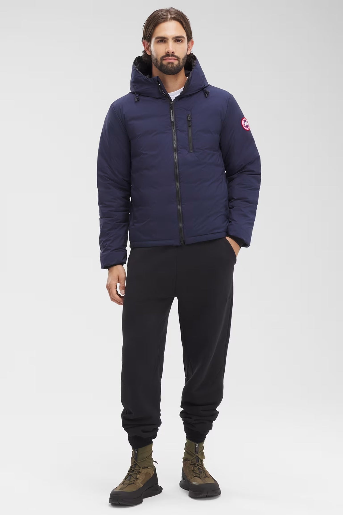 Canada Goose Men's Hooded Quilted Puffer Jacket - Navy