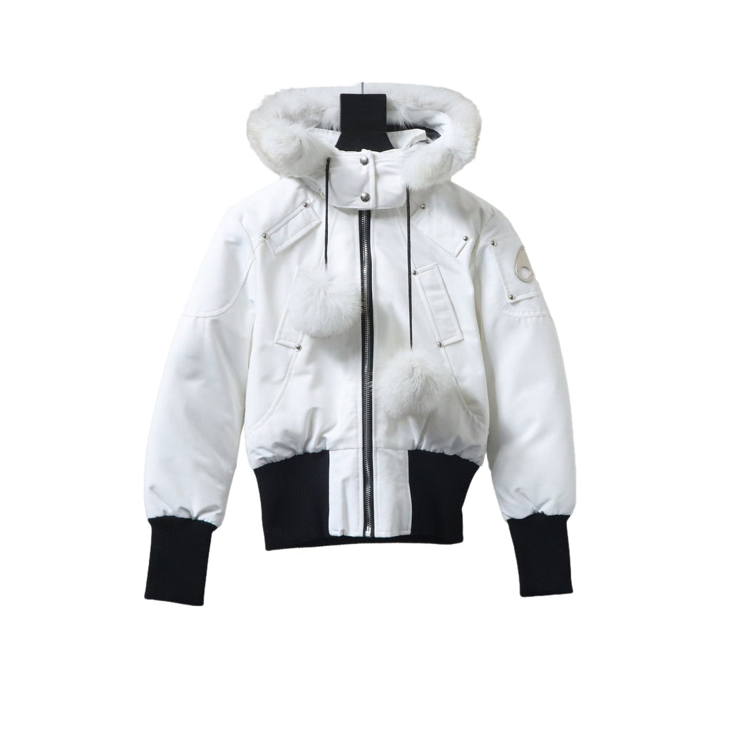 Moose Knuckles Original Debbie Bomber Jacket - White
