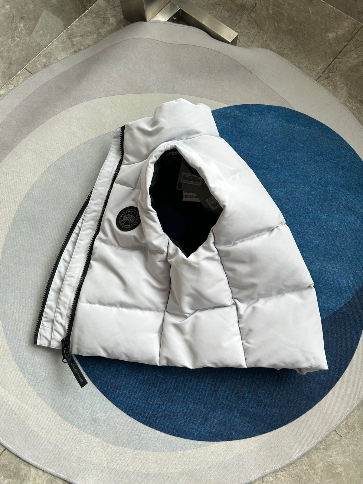 Canada Goose Grandview Black Label Cropped Puffer Vest - White