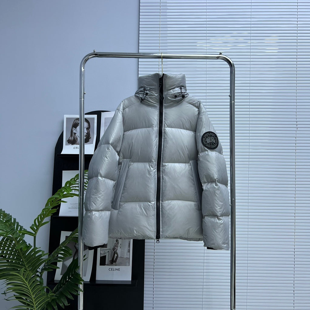 Canada Goose Crofton Hooded Puffer Jacket - Silver