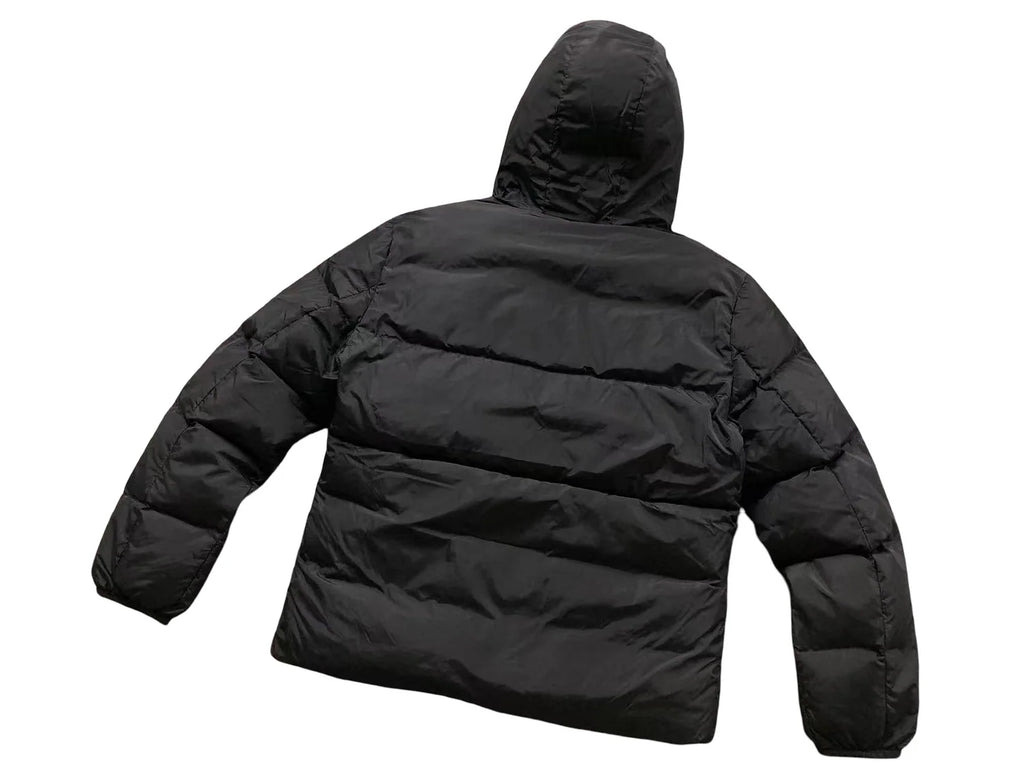 Moncler Maya Logo-Hood Puffer Jacket - Black