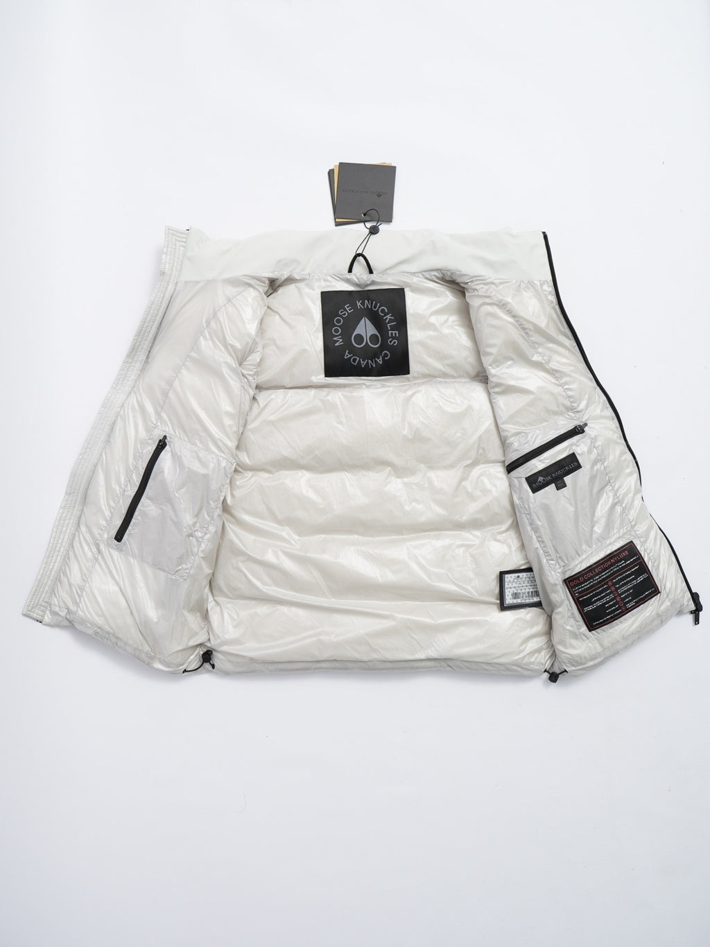 Moose Knuckles Unisex Stand-Collar Puffer Vest - White