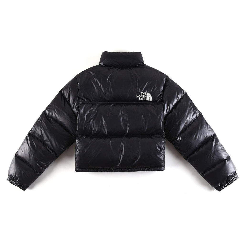 The North Face Glossy Cropped Puffer Jacket - Black