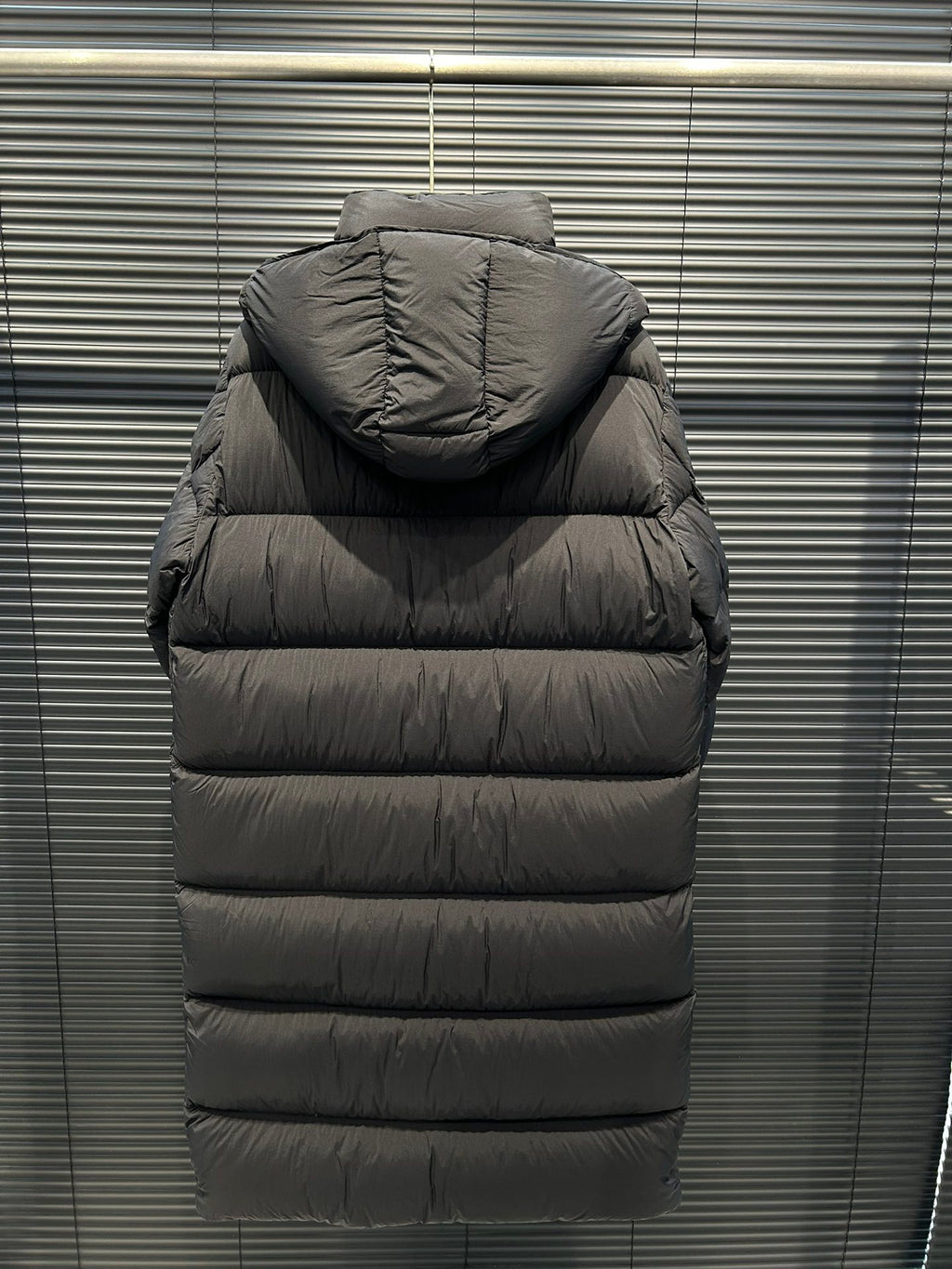 Moncler Maya Matte Long Hooded Puffer Coat - Black