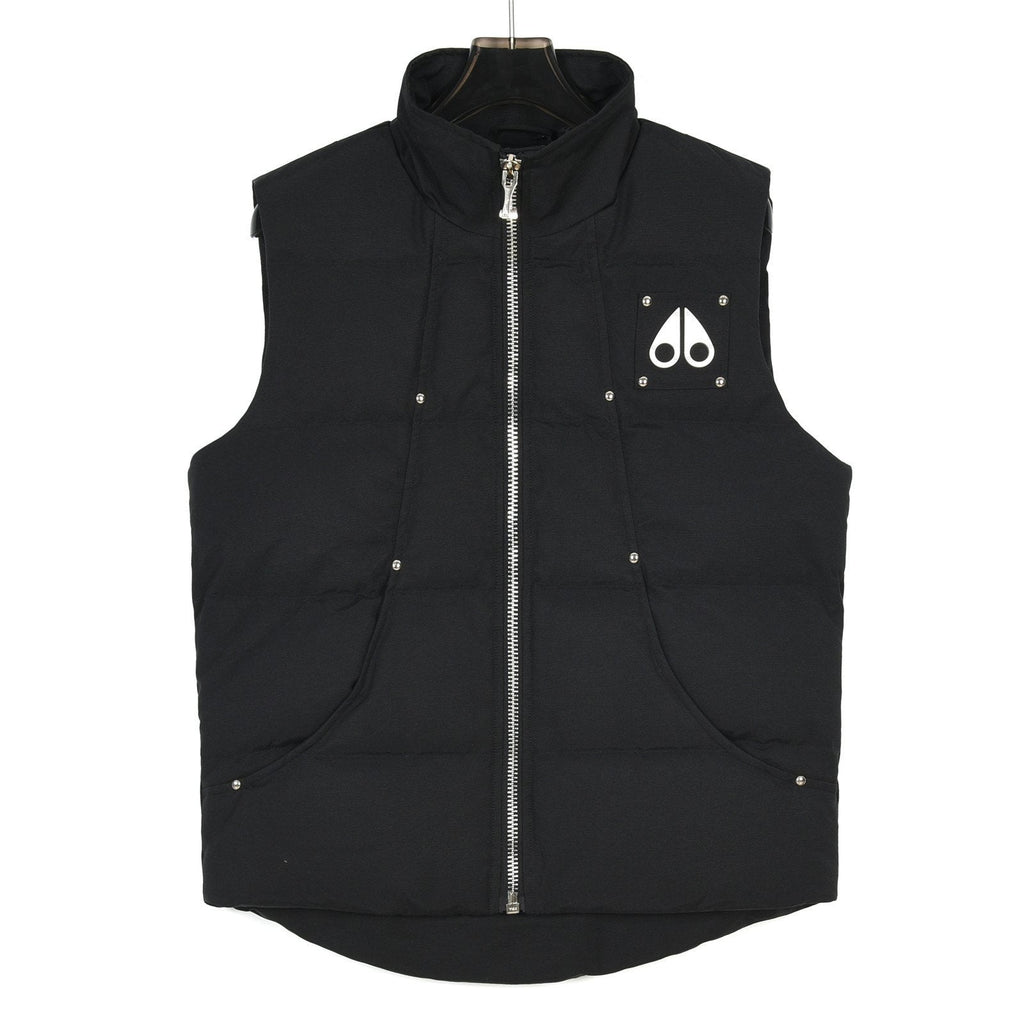 Moose Knuckles Quilted Down Vest - Black & White