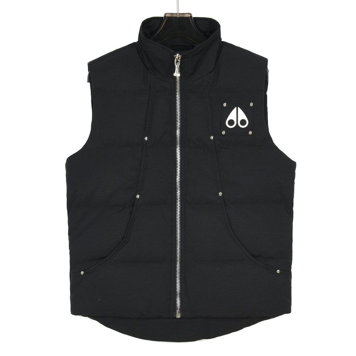 Moose Knuckles Quilted Down Vest - Black & White