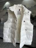 Moncler Stand-Collar Quilted Puffer Vest - White